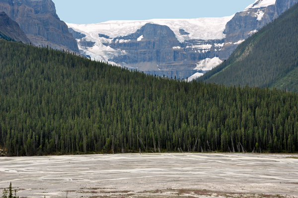 glacier and river
